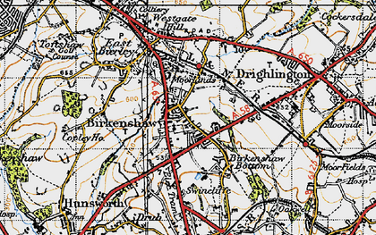 Old map of Birkenshaw in 1947