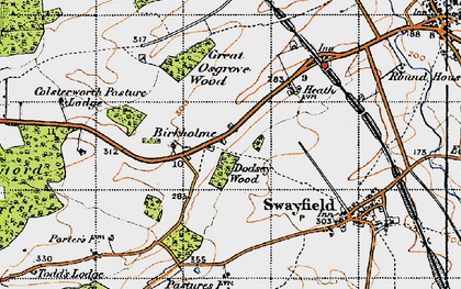 Old map of Birkholme in 1946