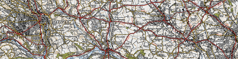 Old map of Woolrow in 1947