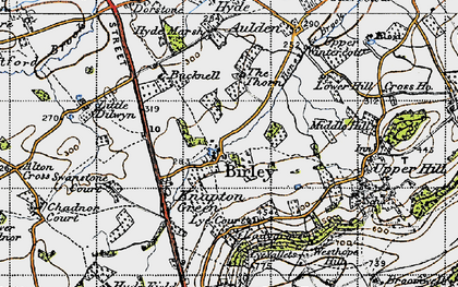 Old map of Birley in 1947