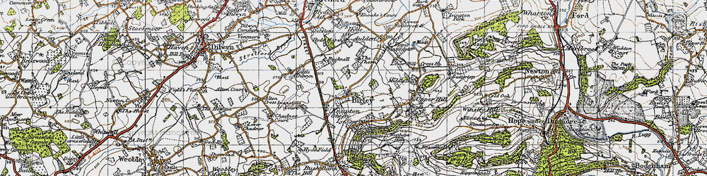Old map of Birley in 1947
