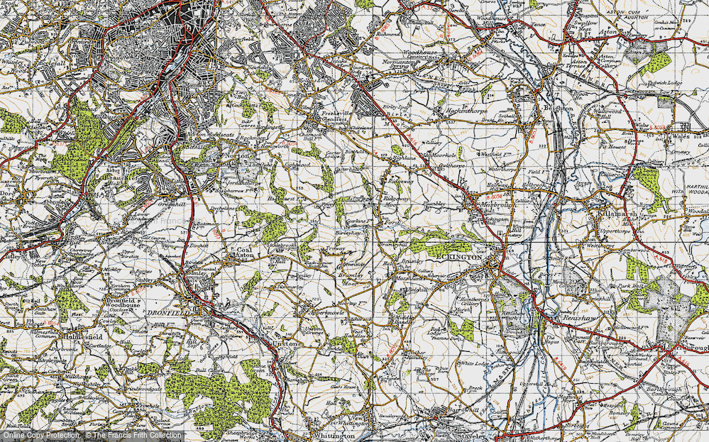 Old Map of Birleyhay, 1947 in 1947