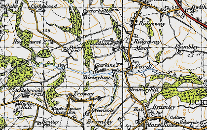 Old map of Birleyhay in 1947