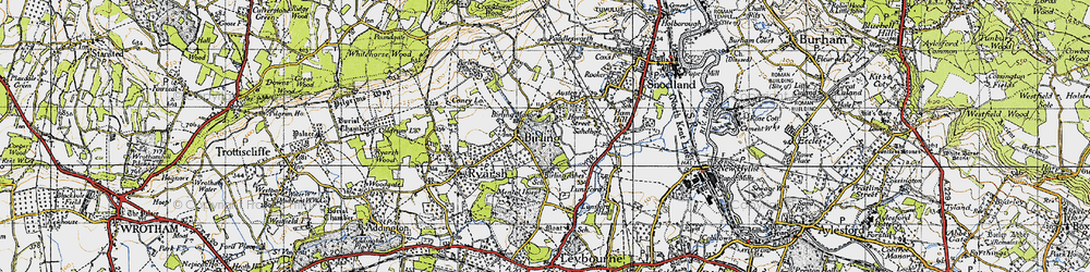 Old map of Birling in 1946