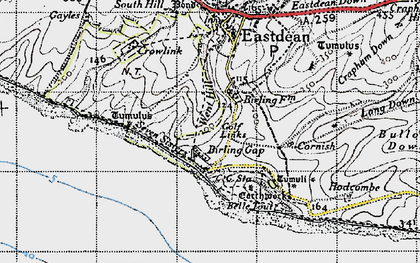 Old map of Birling Gap in 1940