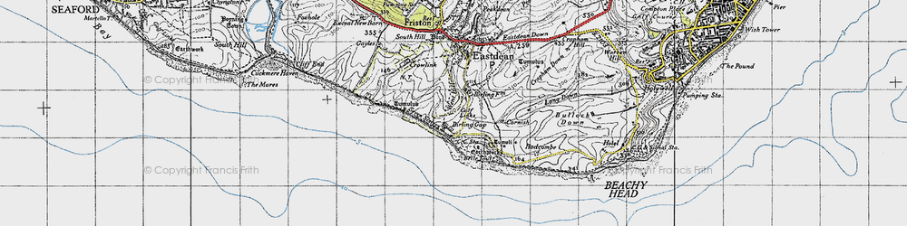 Old map of Birling Gap in 1940
