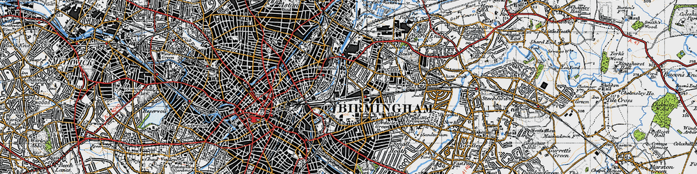 Old map of Birmingham in 1946