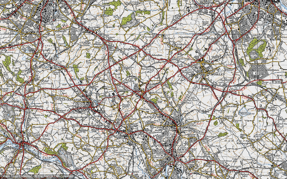 Old Map of Birstall, 1947 in 1947