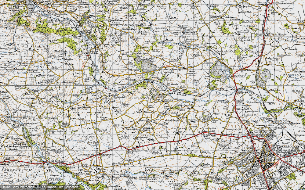 Old Map of Birstwith, 1947 in 1947