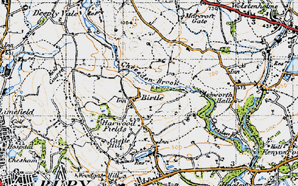 Old map of Birtle in 1947