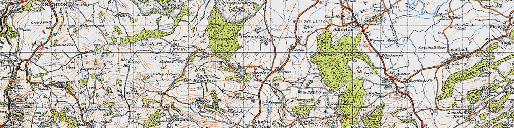 Old map of Willey Lodge in 1947