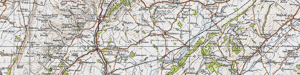 Old map of Birtley in 1947