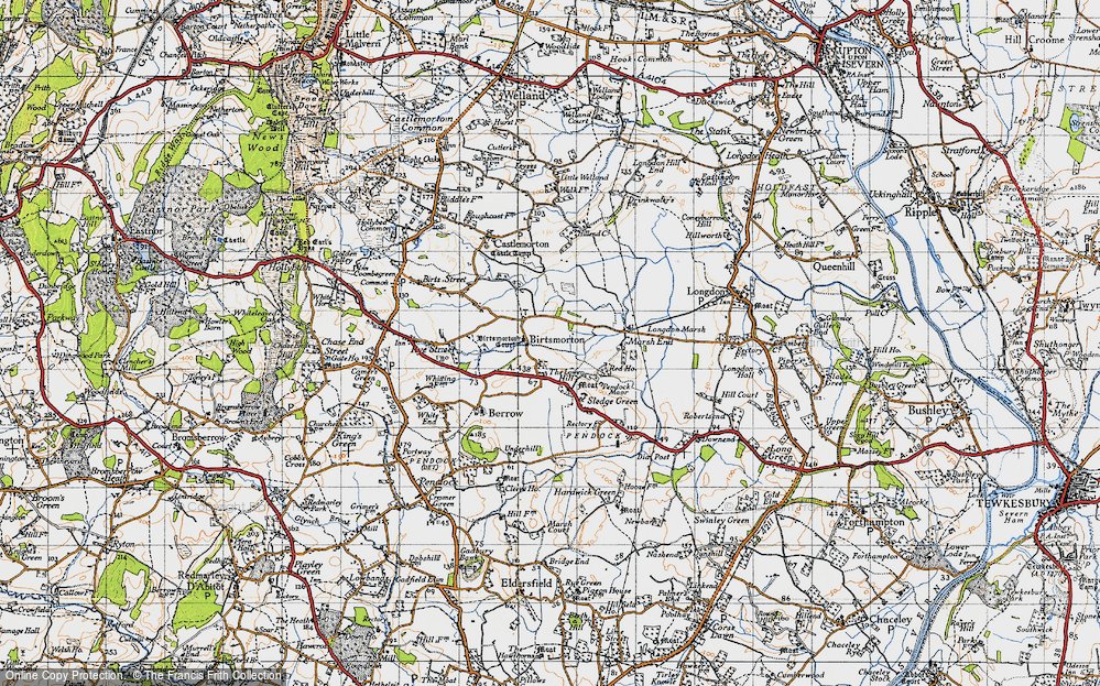 Old Map of Birtsmorton, 1947 in 1947