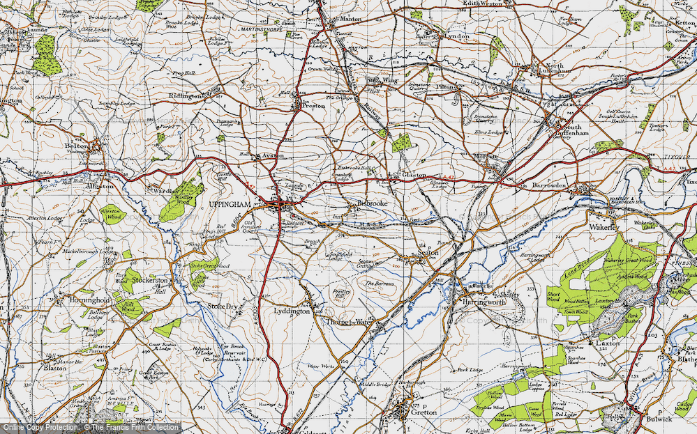 Old Map of Bisbrooke, 1946 in 1946