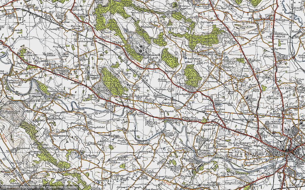 Old Map of Bishon Common, 1947 in 1947