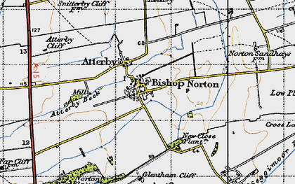 Old map of Bishop Norton in 1947