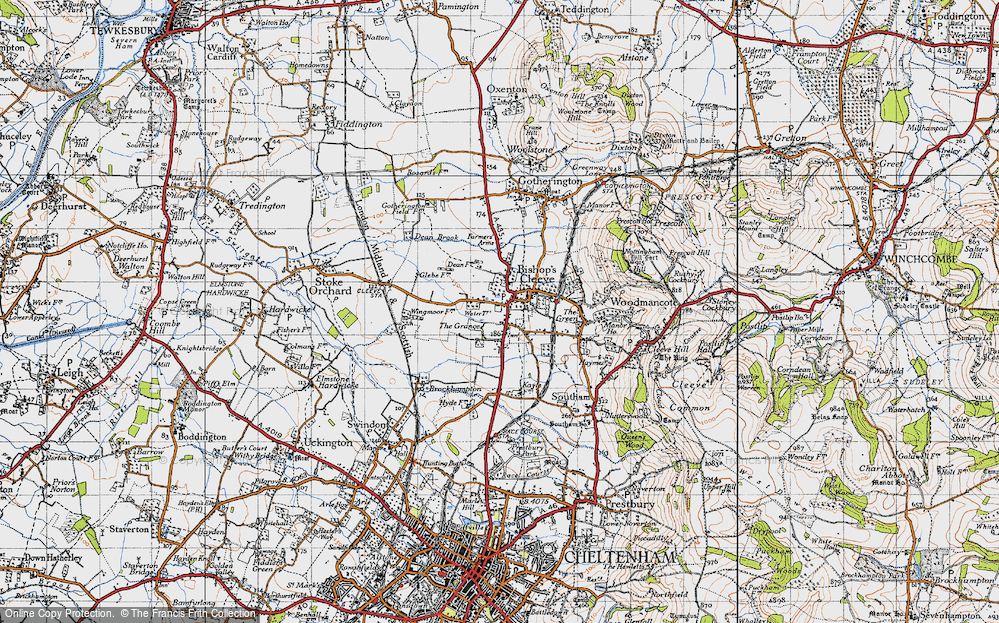 Old Map of Bishop's Cleeve, 1946 in 1946