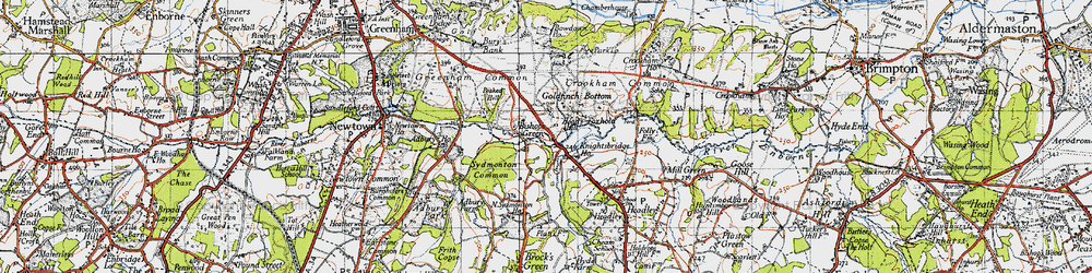Old map of Aldern Bridge Ho in 1945