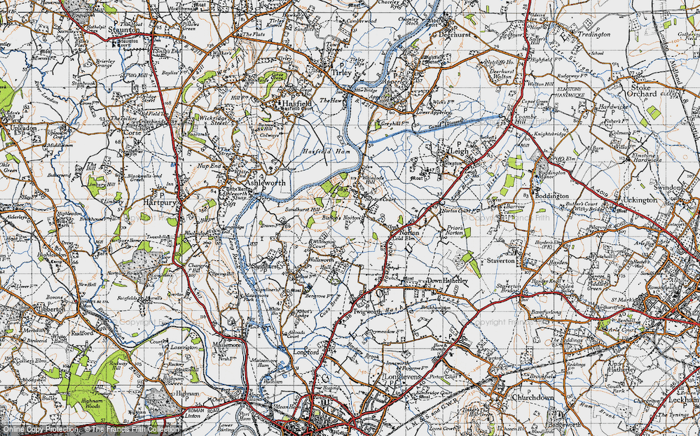 Old Map of Bishop's Norton, 1947 in 1947