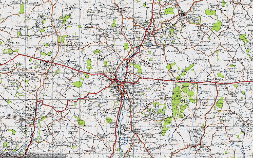 Old Map of Bishop's Stortford, 1946 in 1946