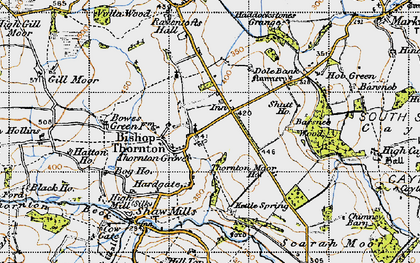 Old map of Barsneb Wood in 1947