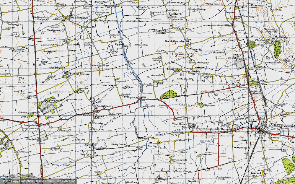 Old Map of Bishopbridge, 1947 in 1947