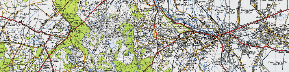 Old map of Bishopsgate in 1940