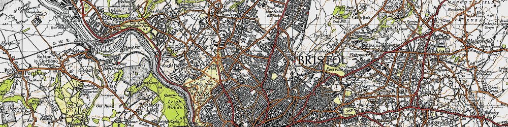 Old map of Bishopston in 1946