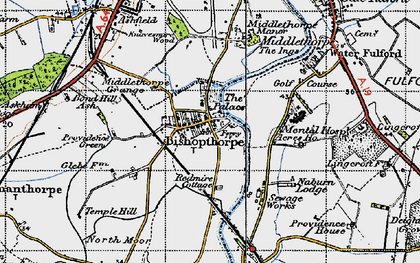 Old map of Acres Ho in 1947