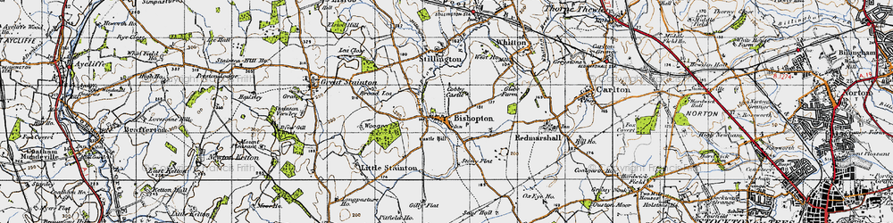 Old map of Bishopton in 1947
