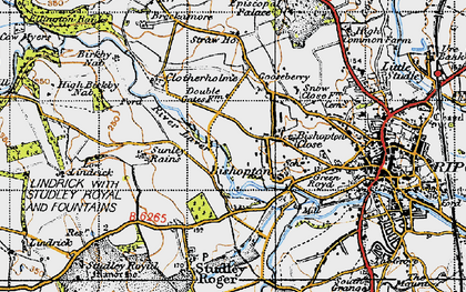 Old map of Birkby Nab in 1947