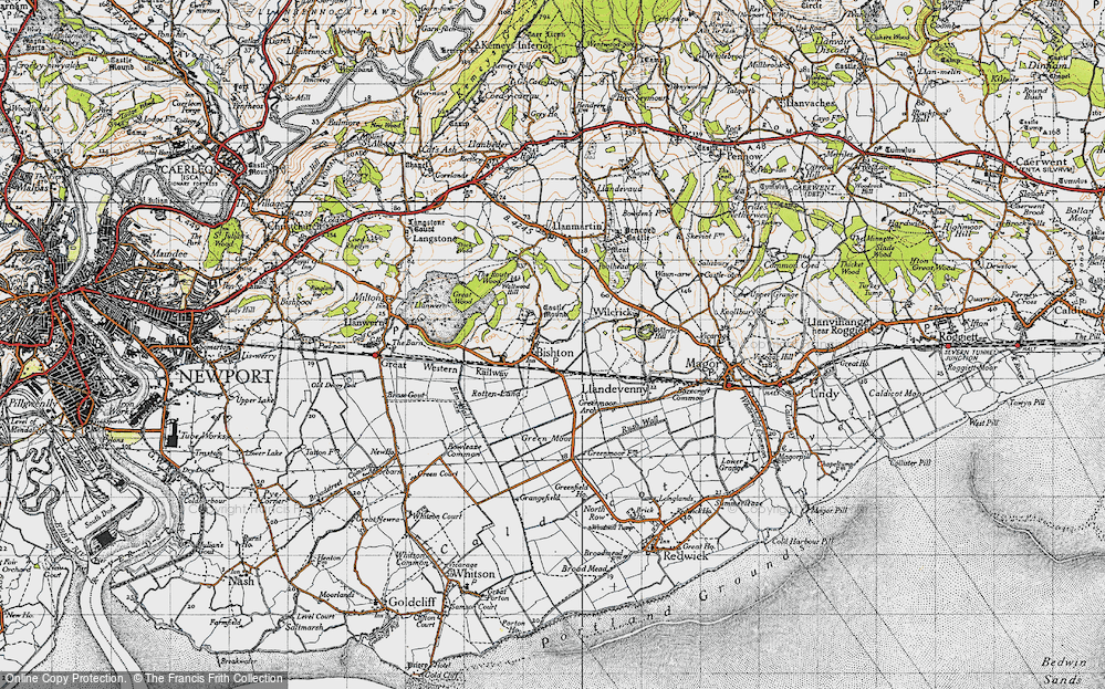 Old Map of Bishton, 1946 in 1946