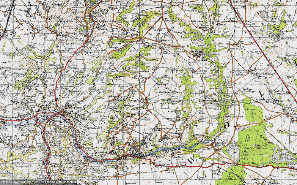 Old Map of Bisley, 1946 in 1946