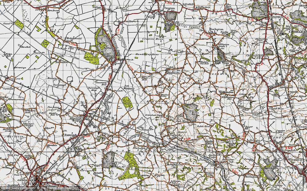 Old Map of Bispham Green, 1947 in 1947