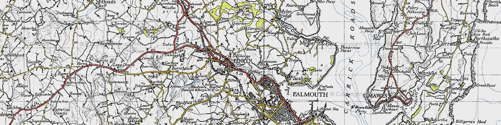 Old map of Bissom in 1946
