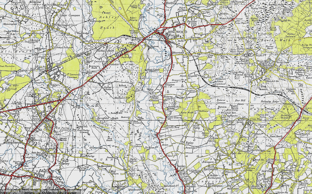 Old Map of Bisterne, 1940 in 1940