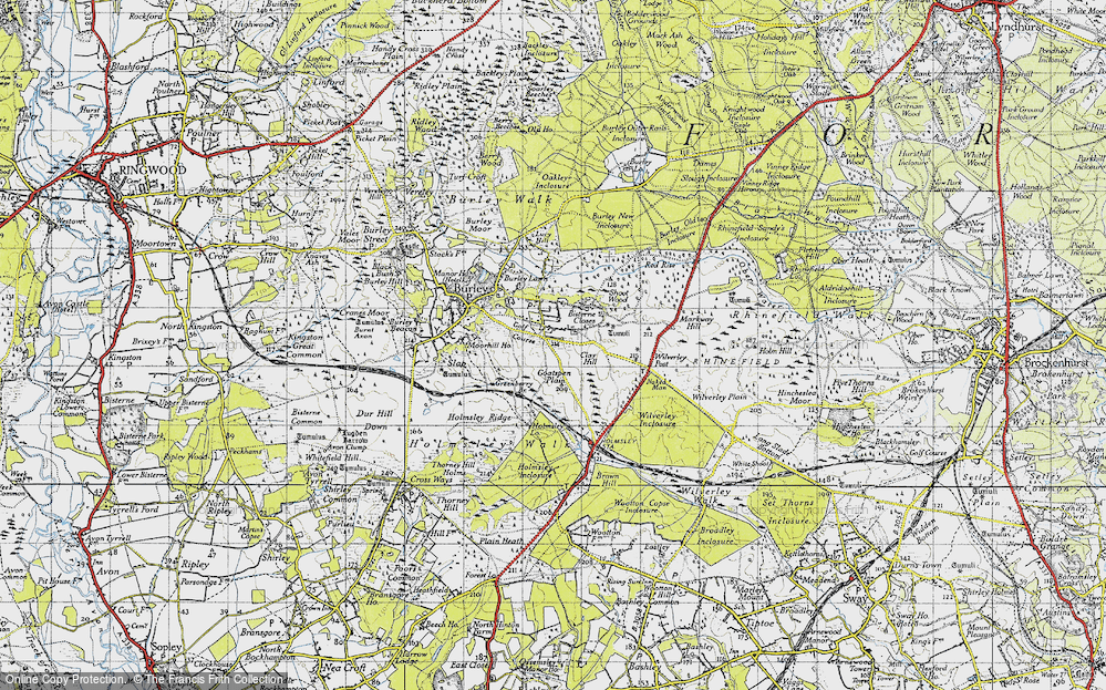 Old Map of Bisterne Close, 1940 in 1940
