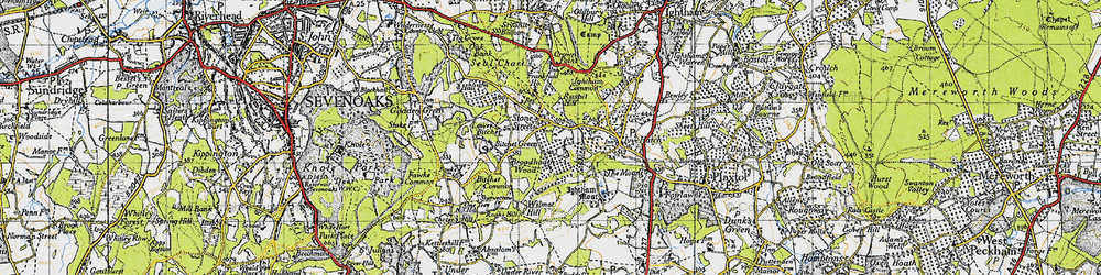Old map of Bitchet Green in 1946