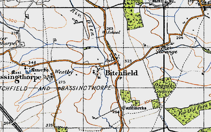 Old map of Bitchfield in 1946