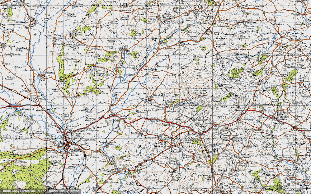 Old Map of Bitterley, 1947 in 1947