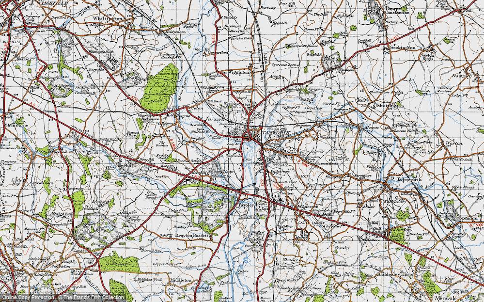 Old Map of Bitterscote, 1946 in 1946