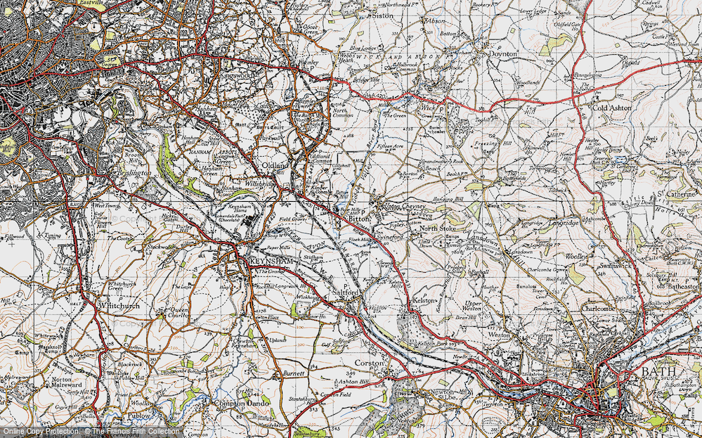 Old Map of Bitton, 1946 in 1946