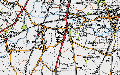 Old map of Blaby in 1946