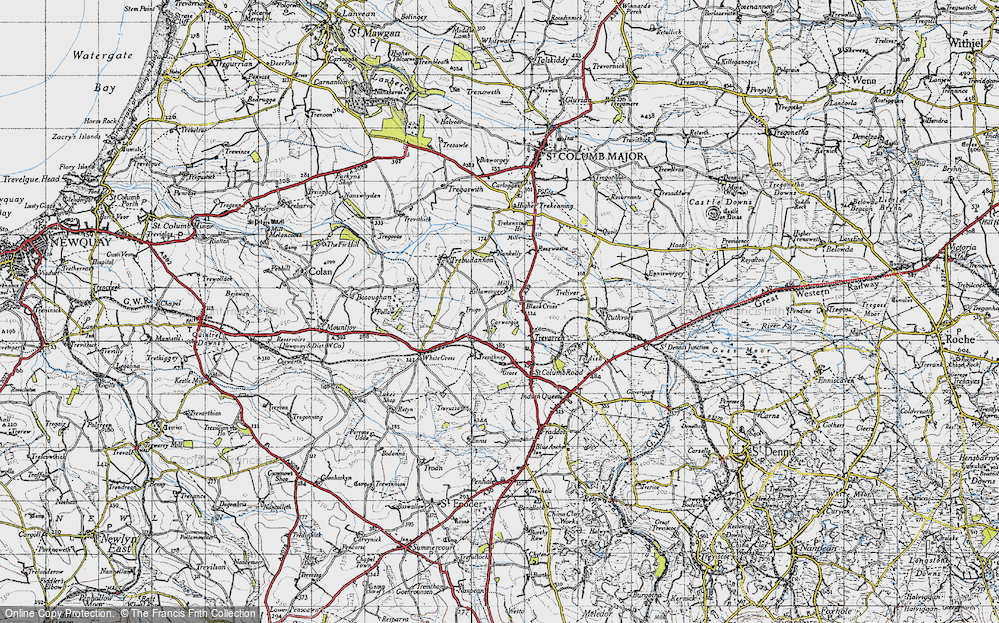 Old Map of Black Cross, 1946 in 1946