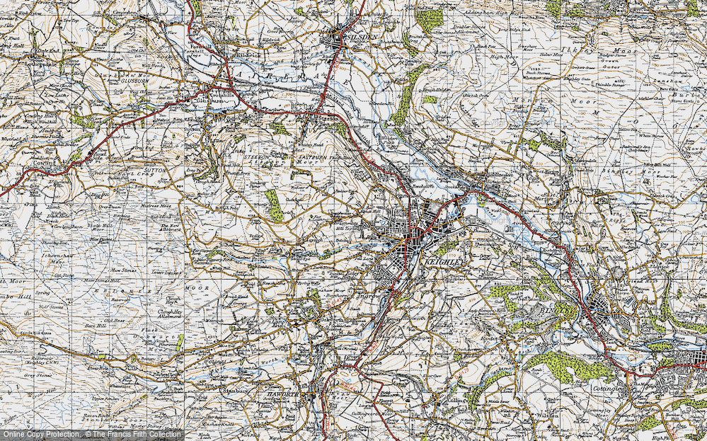 Old Map of Black Hill, 1947 in 1947