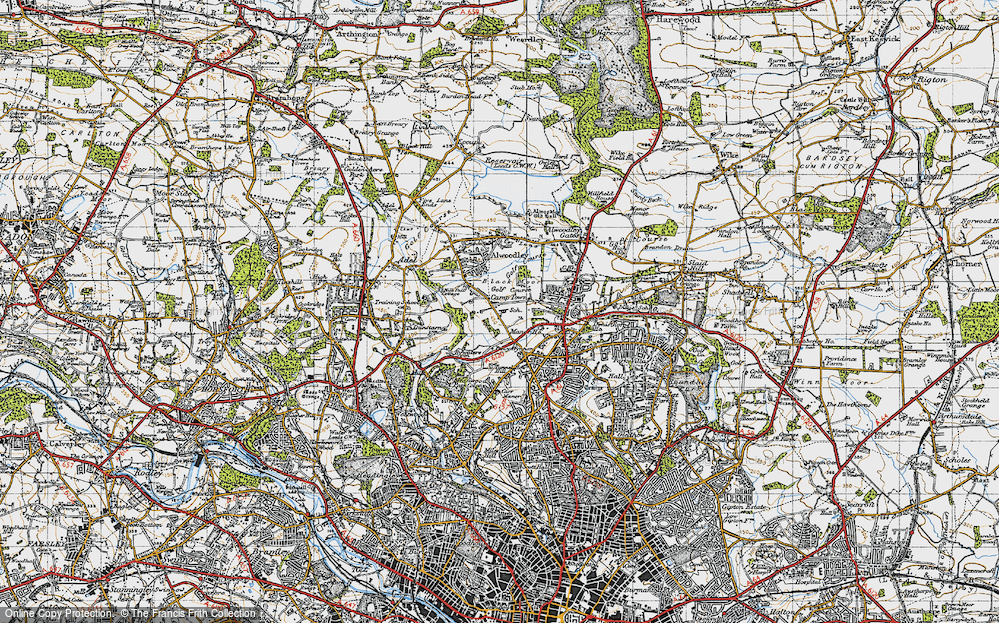Old Map of Black Moor, 1947 in 1947
