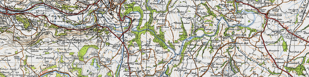 Old map of Black Park in 1947