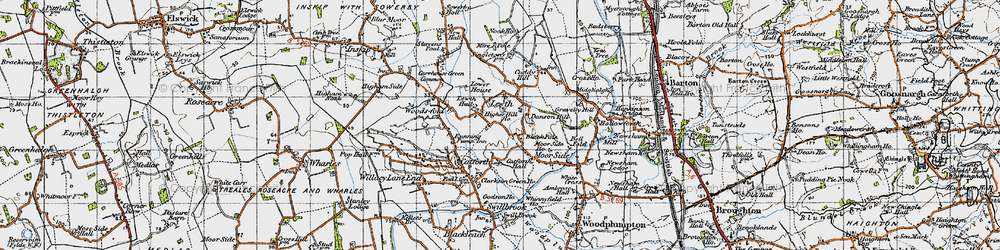 Old map of Black Pole in 1947