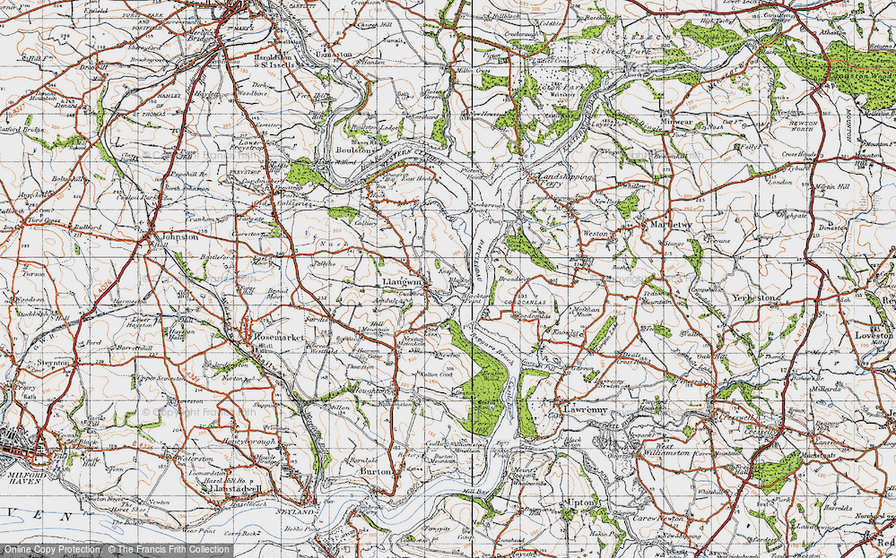 Old Map of Black Tar, 1946 in 1946