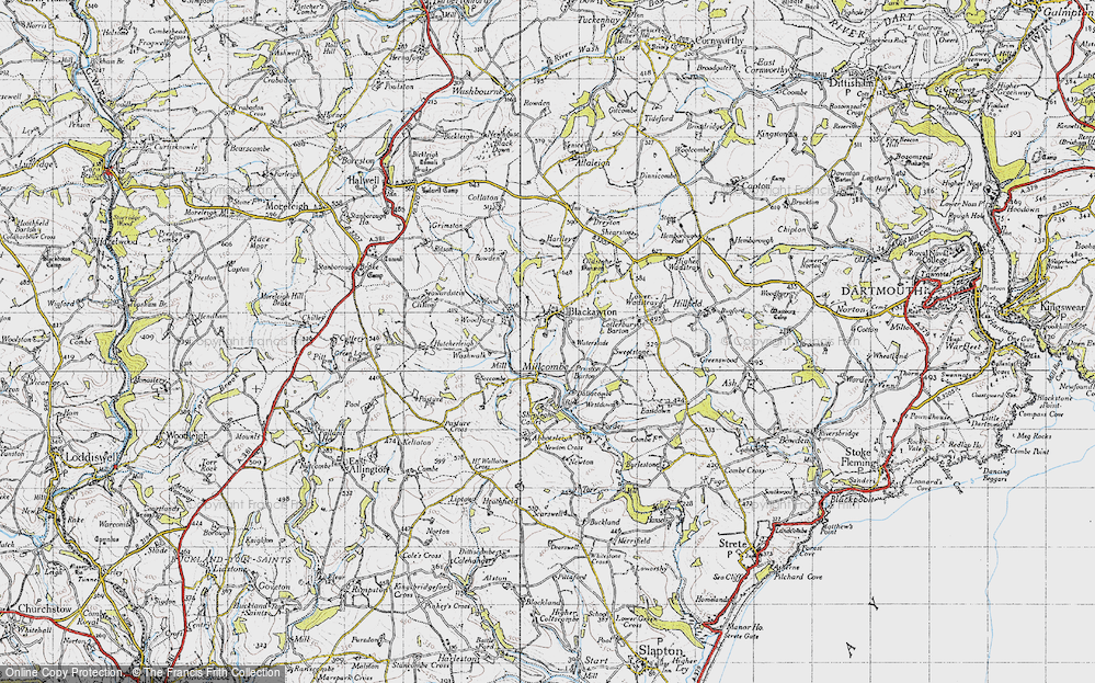 Old Map of Blackawton, 1946 in 1946